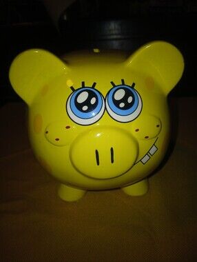 Spongebob Squarepants Large Ceramic Piggy Bank 2012 Viacom FAB Starpoint